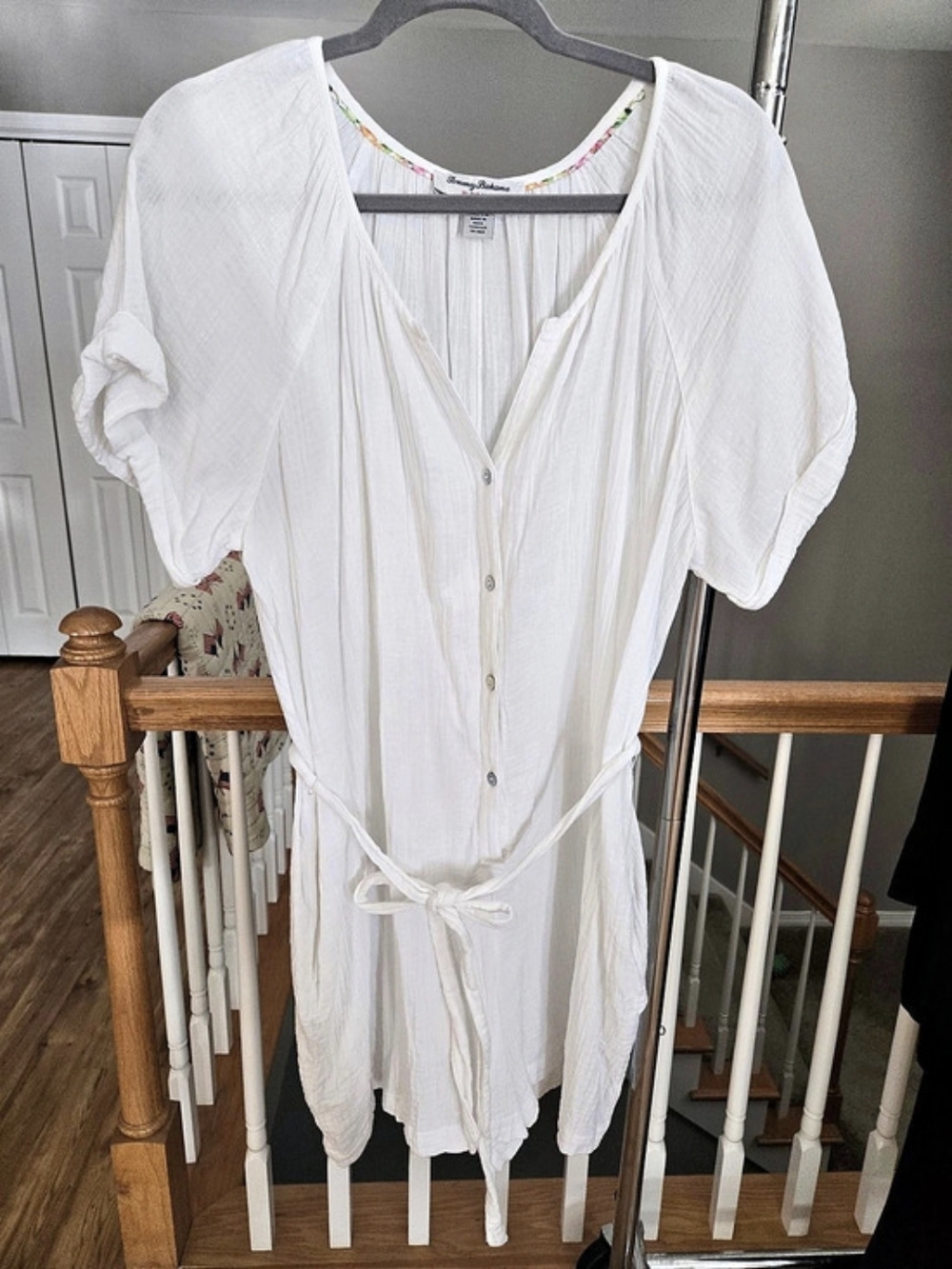 Tommy Bahama Island Soft White Mini Dress Size XL Like New